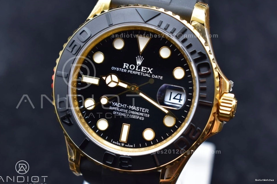 42mm Yacht-Master Rubber VSF Black Edition VS Best 1224 EyeCatching on 1:1 Ceramic Bezel Strap 3D 226658 Black 0202